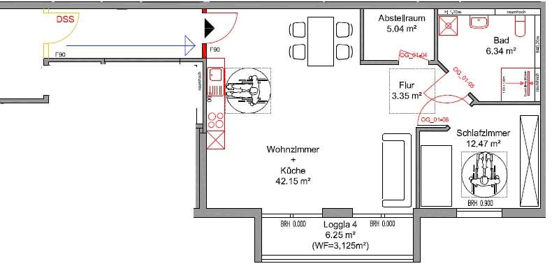großzügige 2-Zimmerwohnung (rollstuhlgerecht) | Mz-Laubenheim